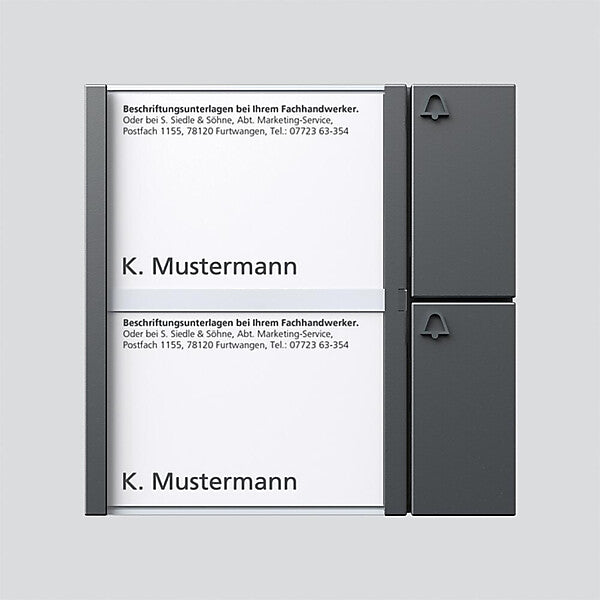 Siedle Tasten-Modul dgr/gli TM 612-2 DG